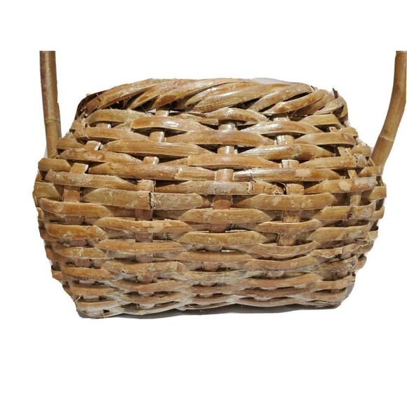 Vintage Woven Straw Wicker Floral Basket Flowers from Phillipines Napkin Holder - Picture 2 of 9